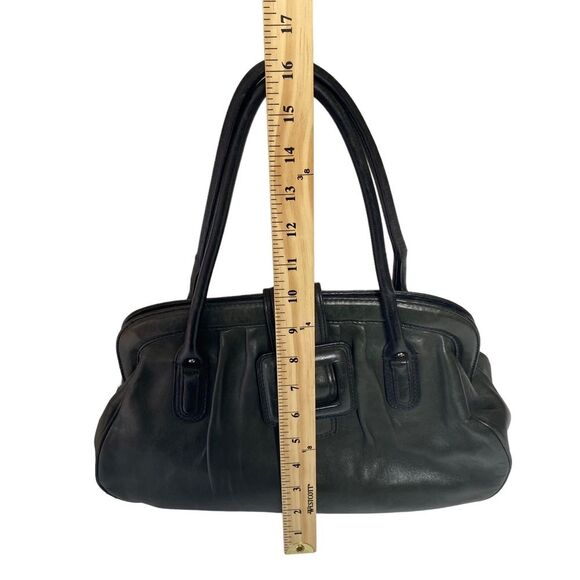 Banana Republic Deep Green Soft Leather Medicine Doctor’s Bag Magnetic Closure - Picture 12 of 15